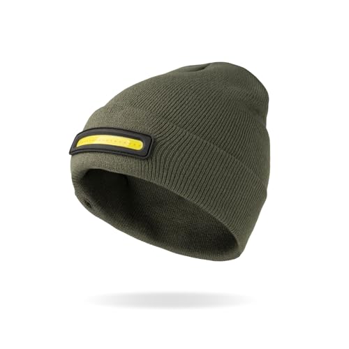 Night Scope Night Watch Rechargeable LED Beanie with Additional Rear Safety Light - Olive