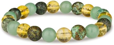 Crystal Vibe 8mm Beaded Bracelets For Women Men - Healing Crystal...