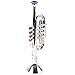 Toyvian Instruments Kids Trumpet Decorative Plastic Trumpet Realistic Trumpet Toy with Color Keys Kids Music Learning Plaything Instrument Band at Home or School Kids Toys
