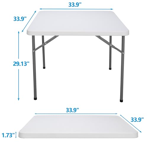 image for ZenStyle 3 ft Indoor Outdoor Heavy Duty Portable Plastic Folding Table