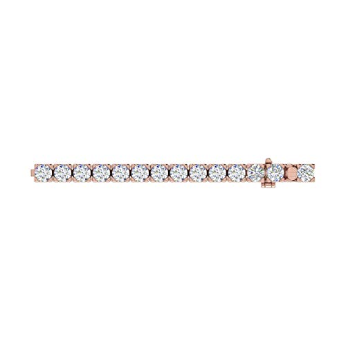 Image of 2 to 7 Carat Natural Diamond Tennis Bracelet for Women in 14K Gold (7 Inch) - IGI Certified (I1-I2 Clarity)