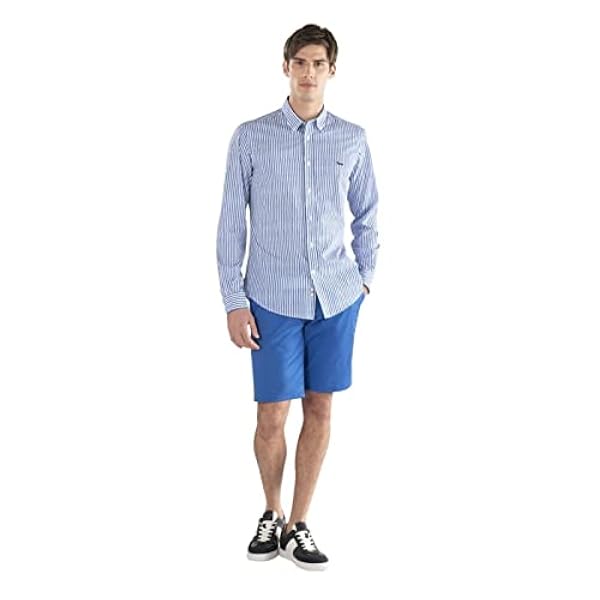 Harmont & Blaine - Hombre Camisa Rayas Azul Narrow CNJ026 M 012385 819