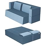 Photo Gallery baldiflex divano letto 2 posti modello praticho in poliuretano e memory foam, rivestimento sfoderabile e lavabile, colore jeans Photo Gallery baldiflex divano letto 2 posti modello praticho in poliuretano e memory foam, rivestimento sfoderabile e lavabile, colore jeans