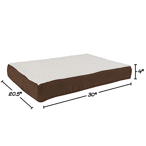 Orthopedic 2-Layer Memory Foam Dog Bed With Machine Washable Sherpa Cover 30X20.5 Bed For Medium Dogs Up To 45Lbs By Petmaker (Brown) (Pack Of 1) #TOP1
