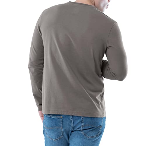Lee mens Long Sleeve Soft Washed Cotton Henley T-shirt Henley Shirt