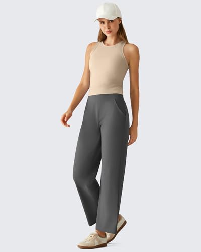 Image of G4Free Workout Tank Tops for Women Slim Fitted Racerback Ribbed Athletic Gym Yoga Tanks Summer Casual
