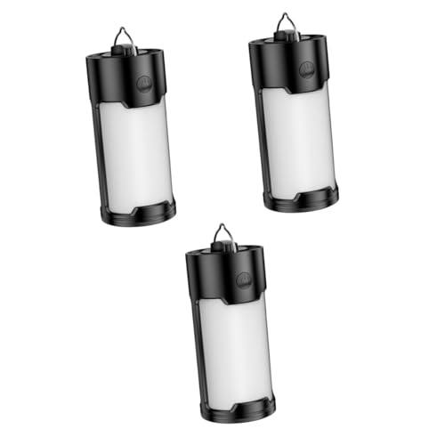 SUPVOX 3 Juegos Luces De Campamento Antorcha Exterior Luces De Camping para Tiendas De Campaña Telescópico Fuerza Ligero Linterna Cámping Recargable Lámpara Carpa Solar Tablero Blando PP
