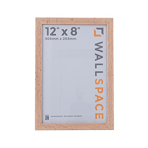 Wall Space 12x8 Oak Picture Frame, Regular Frame Oak