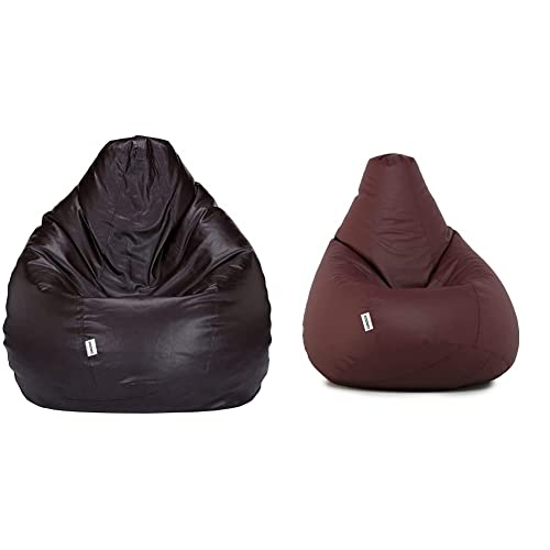 Image of Amazon Brand - Solimo XXXL Bean Bag Cover Without Beans (Brown) XXXL Bean Bag Cover (Maroon)