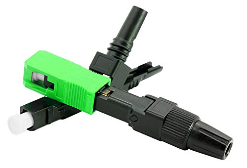 20Pcs Leite Sc Apc Fiber Optic Quick Connectors With Matched Tools Fiber Reusable Connectors Single Mode Mechanical Fast Connectors Adapter For Ftth Catv Network Instrument #TOP1