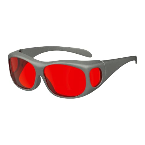 Image of Eyekepper Red Lens Blue Light Blocking Fit Over Glasses for Sleep Better, Blue Light Glasses for Women Men Nighttime, Computer Protection Eyewear - Grey