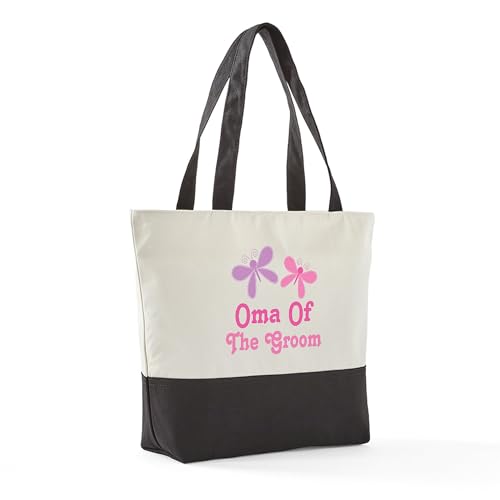 CafePress Oma Of The Groom Canvas Tote Top Zipper Closure3