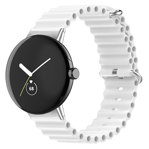 [ROBANDOO] For Google Pixel Watch 3 41mm /45mm��p�o���h �������X�g�o���h �V���R���� �ʋC �h�� �X�|�[�c �x���g �ȒP���t�� (Pixel Watch 3 (45mm), �z���C�g)