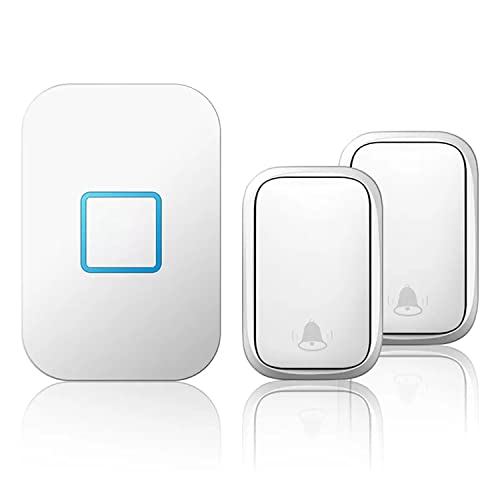 TriLine Self-Powered Wireless Doorbell, Waterproof Cordless Chime, No Battery Required Door Bell Kit with 150M Range LED Indicators, 500 ft Remote 5 Volume Levels 60 Melodies