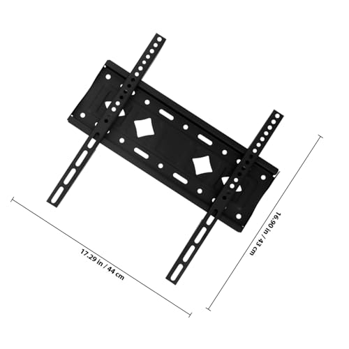 Support mural TV noir UKCOCO anti-chute avec étagère stable