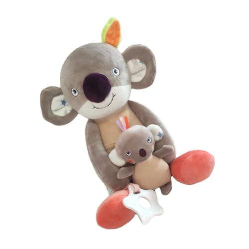 SAFIGLE 1 セット ぬいぐるみ快適おもちゃ 赤ちゃんの大臼歯 ソフトアニマル枕 赤ちゃんのぬいぐるみ ハンドグリップベビーおもちゃ コアラの赤ちゃんのおもちゃ スパンデックススーパーソフト