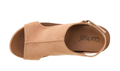 Image of Corkys Footwear Volta Wedge - Chic Elegance Meets All-Year Comfort with a 2-Inch Cork Heel and Marshmallow Insole for Stylish Everyday Wear and All-Day Comfort