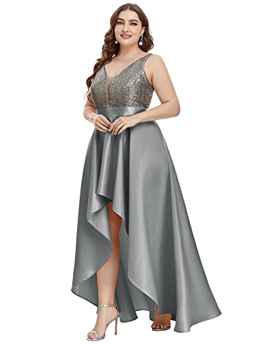 Robe de soirée col en V à paillettes de taille unique pour gala chic - 3