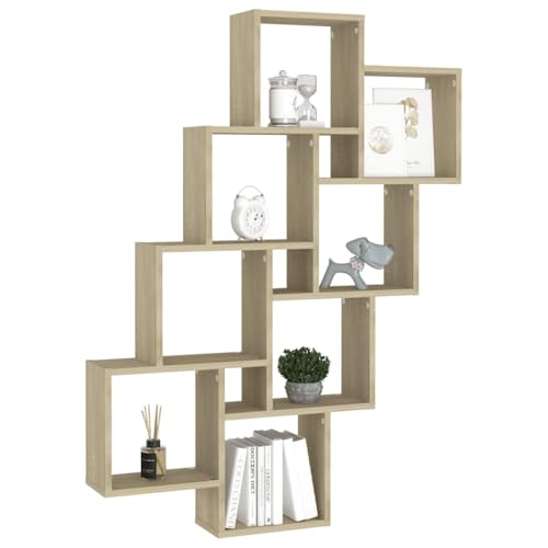 Étagère murale avec compartiments ouverts design moderne en bois - 5