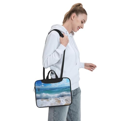 Bolsa de transporte para computadora de 15.6 maletín portátil antichoque playa 3
