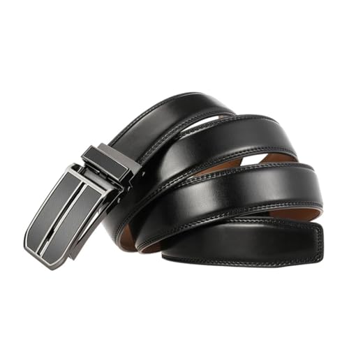 Men's 3Cm Thin Belt 130Cm Brown Alloy Automatic Buckle Trouser Belt Brown 125cm3