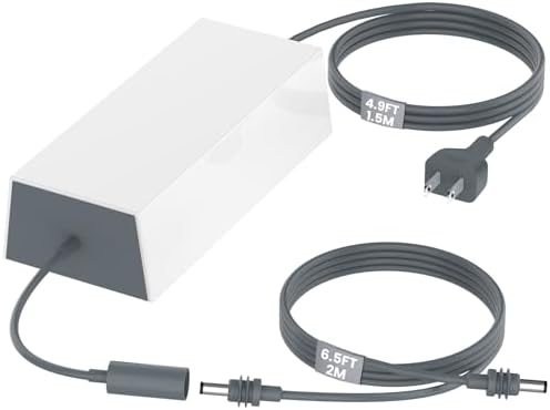 Starlink Gen 3 Power Supply, 195W Replacement AC Adapter 57V 3.45A Power Supply, with6.5FT Detachable DC Cable for Starlink Gen 3 Standard Kit