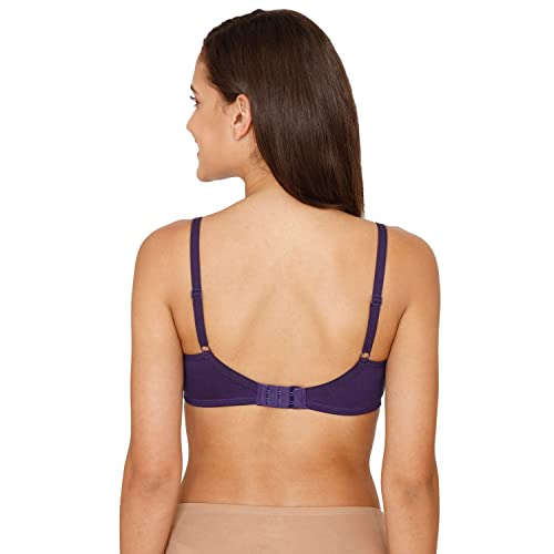 Image of Zivame Women's Polyester Cotton Error:# Non-Wired Classic T-Shirt Bra (ZI1882 Purple 32B)
