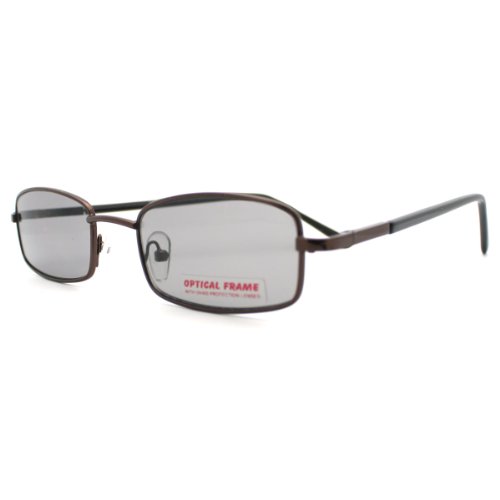 Juicyorange Small Rectangular Sunglasses For Men Women Metal Rim Lenses New Gray #TOP2