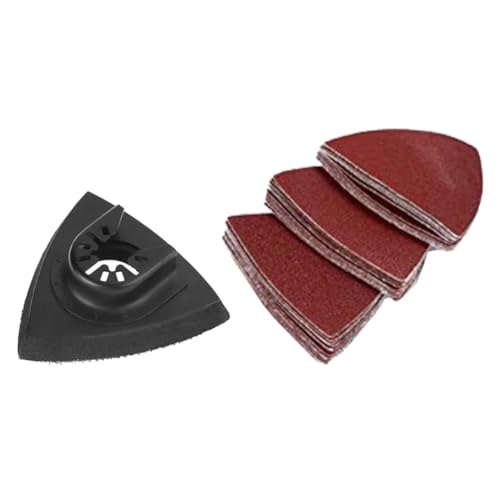Trade-Shop Set di 26 piastre abrasive triangolari compatibile con Bosch PMF, PMF 220 CE, PMF 350 CES utensili multifunzione