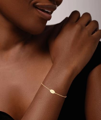 Ascona Dainty Gold Softball/Football/Basketball/Volleyball/Soccer Bracelets for Women Trendy,14K Gold Plated Charm Bracelet With Heart Cute Sport Accessories Jewelry for Friend Team Adjustable Birthday Christmas Gift3