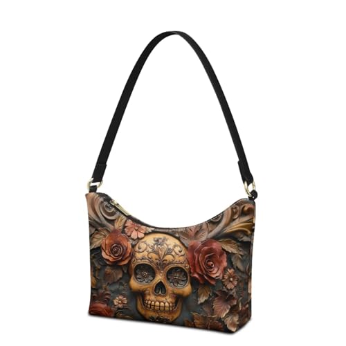 Lotusorchid Shoulder Bags Handbags, PU Leather Women's Underarm Bag Shoulder Bag for Work Travel Shopping