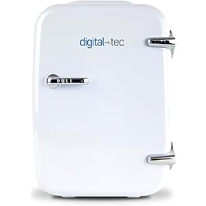 4L White Mini Fridge For Bedrooms, DC-12V/ AC-240V Skincare Fridge, 6 Can Portable Small Fridge Cool & Warm, Cosmetic Fridge Car Gift For Women, Make Up Skin Care Fridge, Gaming Mini Fridge For Kids