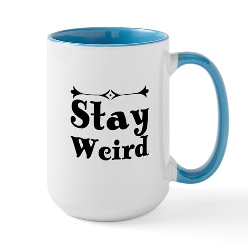 Taza Grande de Cerámica 15 Oz CafePress Stay Weird miniatura 1