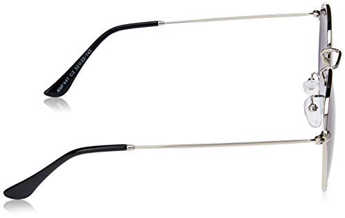 Óculos de Sol Valery, Les Bains, Unissex, Prata, Único