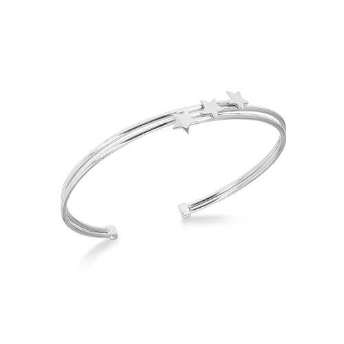 Bracelet jonc argent sterling 3 rangs résistant qui ne ternit pas