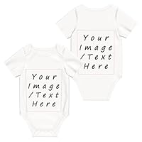 Custom Personalized Short Sleeve Baby Bodysuit - Customized with Image and/or Text of Choice 18 Months