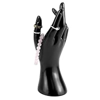 QWORK® Jewelry Display Holder Resin Hand Model with Smooth Surface for Rings Bracelets Necklaces