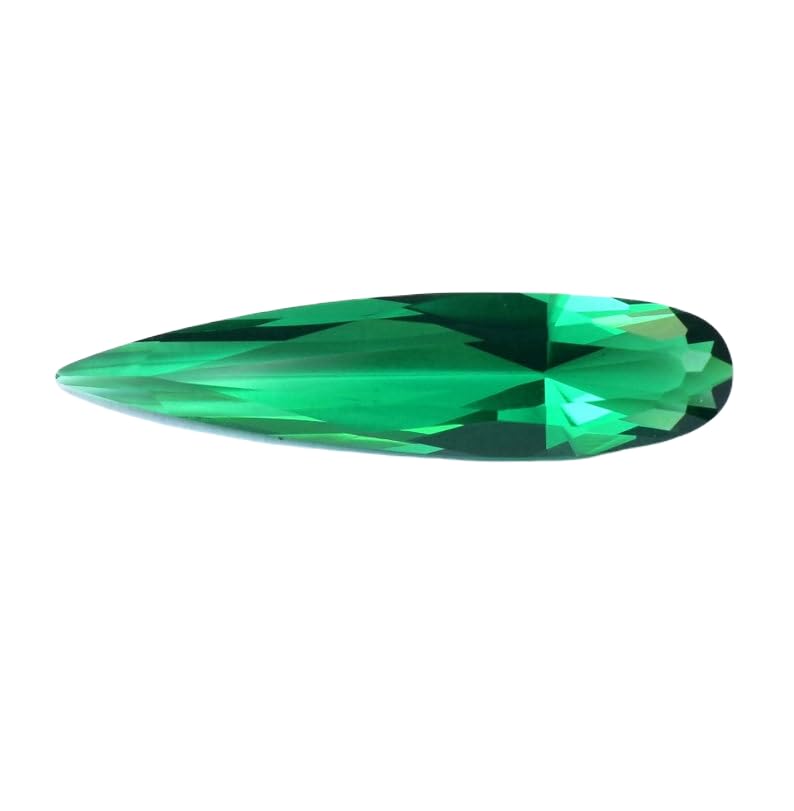 Émeraude naturelle poire 25x6mm idéale pour un atelier de création de colliers DIY