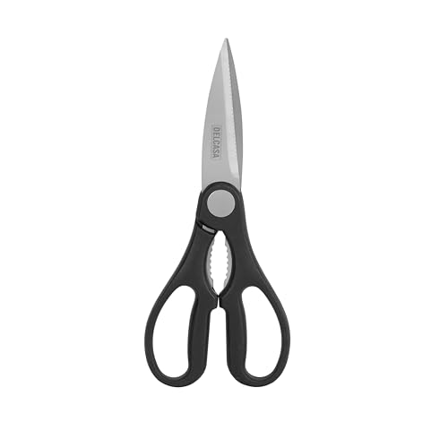 Delcasa 8 Kitchen Scissors DC3198 2-in-1 Design with Stainless Steel and PP Handle Dishwasher Safe