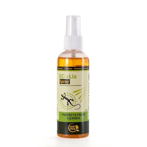 EcoLiz Lizard Repellent Spray – 100% Organic & Odorless | Non-Toxic, Non-Hazardous | Safe for Kids & Pets | Lasts Up to 3 Weeks | Chemical-Free Pest Control for Home & Kitchen – 100ml
