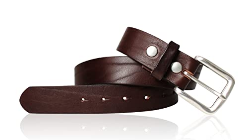 Preisvergleich Produktbild FRONHOFER Best Patina® hochwertiger Herrengürtel, Edelstahl Schnalle, bruchfest, rostfrei, Sattelleder, 3,5 cm 18519, Größe:Körperumfang 105 cm / Gesamtlänge 120 cm, Farbe:Dunkelbraun