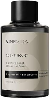 VINEVIDA [4 Fl Oz] Banana Nut Bread Fragrance Oil for Cold Air Diffusers, Essential Oils for Diffuser Oil Refill & Air Freshener Room Spray