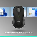 Logitech Signature M550 L Full Size Wireless Mouse - for Large Sized Hands, 2-Year Battery, Silent Clicks, Bluetooth, Multi-Device Compatibility - Black - Image 5