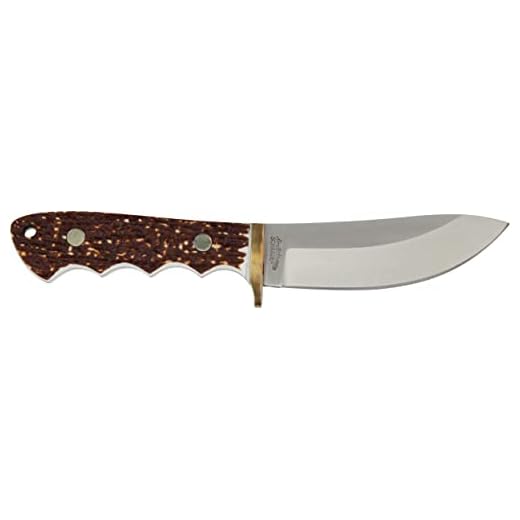 Uncle Henry 183UH Elk Hunter Next Gen 9.1in High Carbon S.S. Fixed Blade Knife with a 4.6in Clip Point and Staglon Handle for Hunting, Survival, Camping, and Outdoors