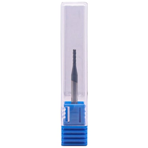Image of 5Pcs 1 /16 inch 4 Flute Solid Carbide Ball Nose End Mills - AlTiN Coated | 30 Degree Helix, 1 /16 inch Cutting Diameter, 1 /8 inch Shank Diameter, 1 /4 inch Length of Cut, 1-1 /2 inch Overall Length