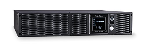 CyberPower PR1500LCDRTXL2U Smart App Sinewave UPS System, 1500VA/1500W, 8 Outlets, AVR, 2U Rack/Tower,Black
