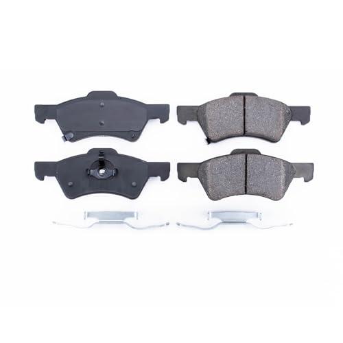 Image of PowerStop Front Brake Pads for Chrysler Town & Country 2001-07 |Voyager 2003 |Dodge Caravan 2001-07 |Grand Caravan 2001-07 - Z17 Ceramic Brake Pads with Installation Hardware, 17-857