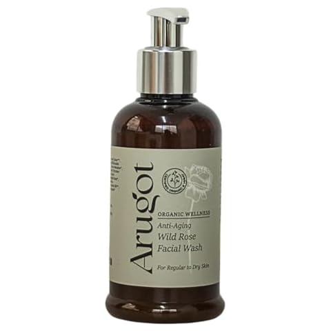Arugot Organic Wild Rose Face Wash, Made in Israel | Anti-Aging Facial Cleanser for Age Spots, Dark Circles & Fine Lines - 5.1 FL Oz / 150 Ml Cover