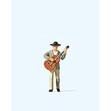 Preiser HO Scale Figure - Standing Guitar Player, 0.75 inches, Music Theme, Adult, Unisex, Indoor Use, No Batteries Required