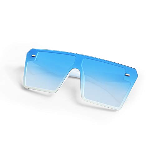 ETCBUYS Lunettes de soleil à monture plate pour femmes - Design oversize - Lunettes de vue à monture extérieure - Bonne résistance à la déformation - Composants de haute qualité - Lunettes de soleil à